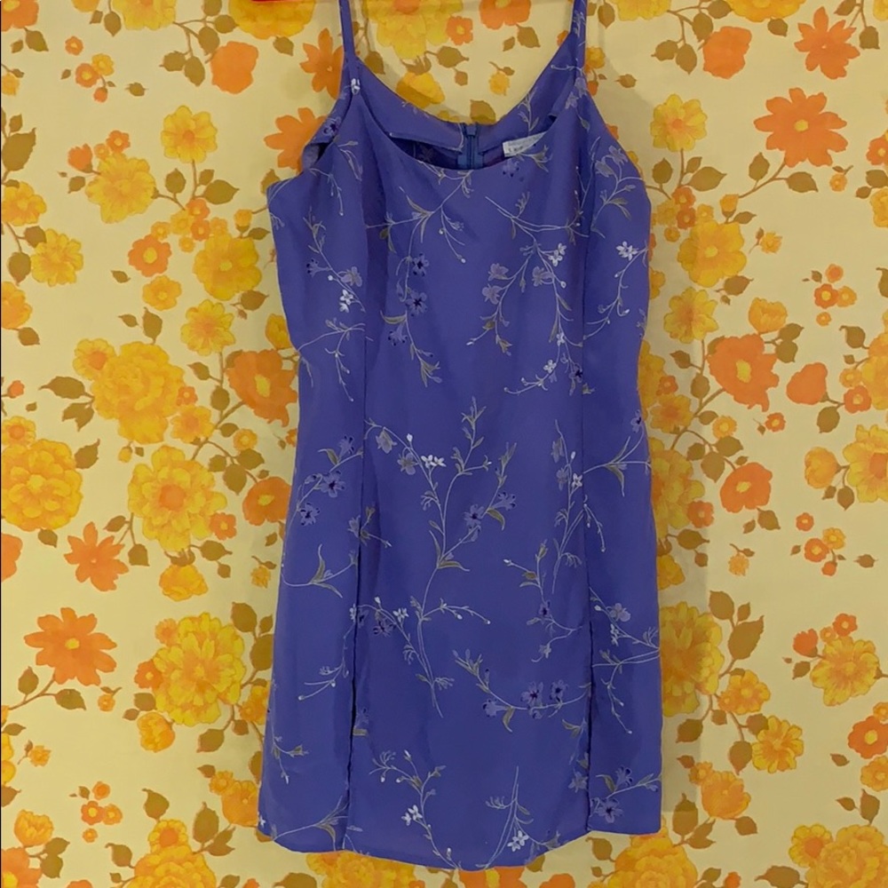Cute True Vintage Purple Floral Polyester Romper